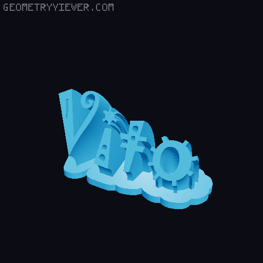 Sweeping crazy name tag 3D model thumbnail