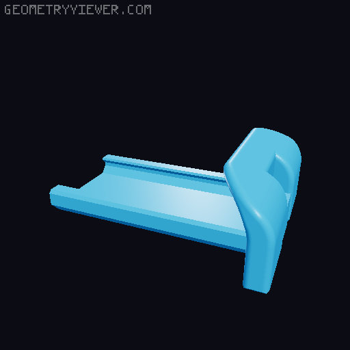Mini dovetail phone holder 3D model thumbnail