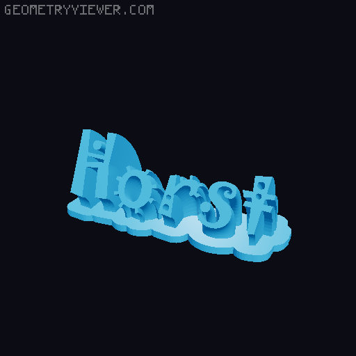 Sweeping crazy name tag 3D model thumbnail
