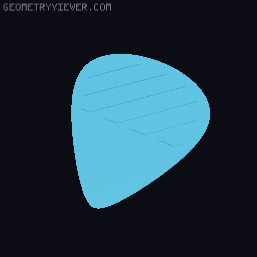 0.6mm & 0.8mm thick grippy pick 3D model thumbnail