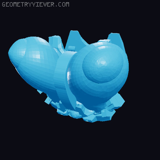 Cyborg body parts for Dummy 13 3D model thumbnail