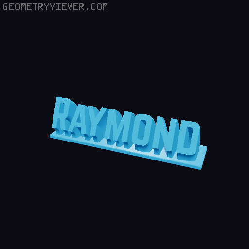 Sweeping Name Tag 3D model thumbnail