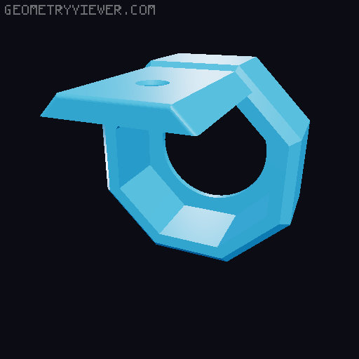 Reinforcing Element (5 times stronger) for round bar connectors 3D model thumbnail