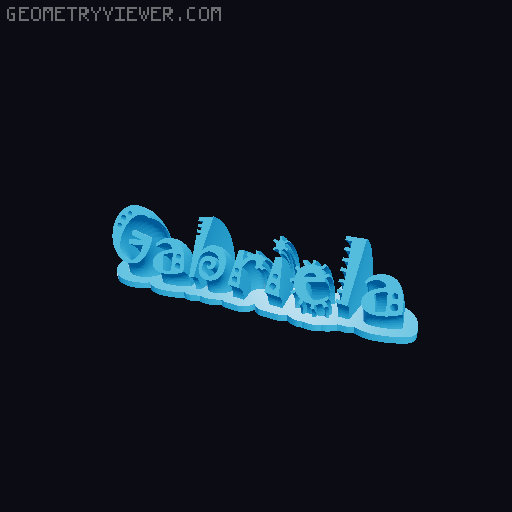 Sweeping crazy name tag 3D model thumbnail