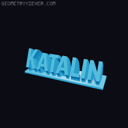 Sweeping Name Tag 3D model thumbnail
