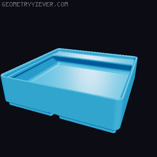 Gridfinity Bins - 2x2 Format - clean magnet hole 3D model thumbnail