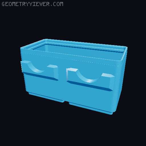 Parametric Gridfinity bins for GOEWS 3D model thumbnail