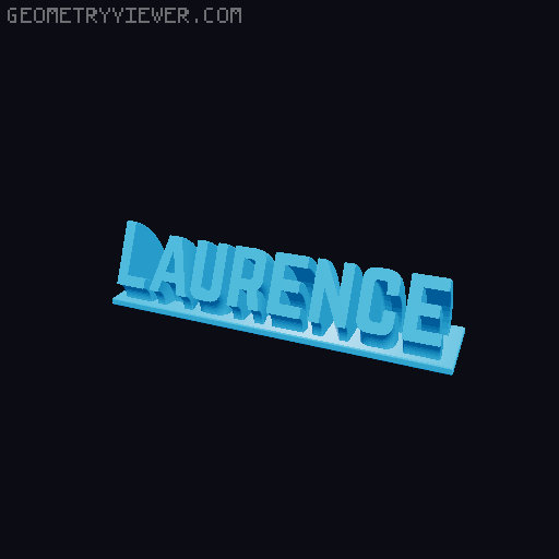 Sweeping Name Tag 3D model thumbnail