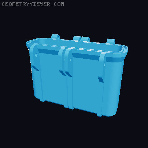Rugged 18650 Battery Case (In-line 4) 3D model thumbnail