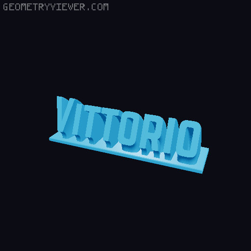 Sweeping Name Tag 3D model thumbnail