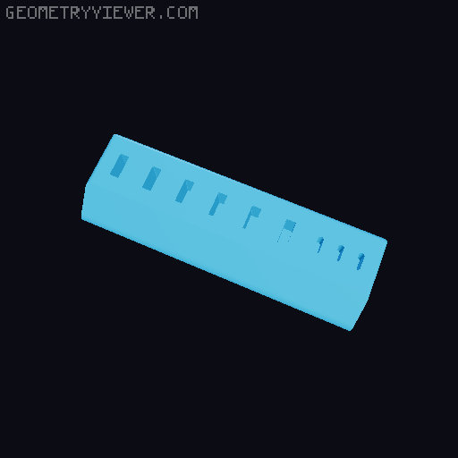 usb desk organizer 3D model thumbnail