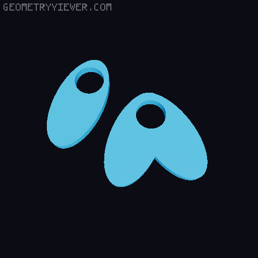 Teaser tails for spoon lures 3D model thumbnail