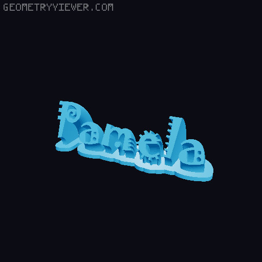 Sweeping crazy name tag 3D model thumbnail