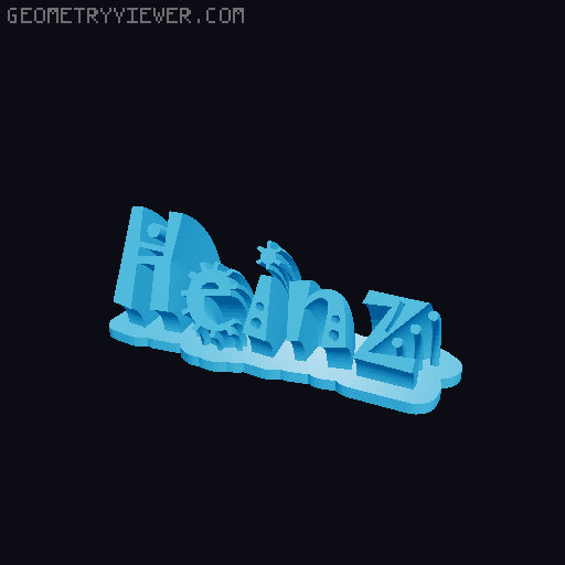 Sweeping crazy name tag 3D model thumbnail