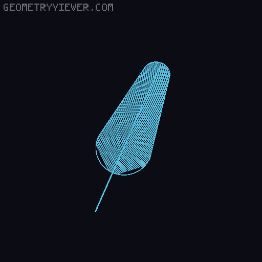 Parametric feather 3D model thumbnail