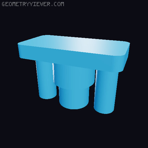 Filament cutter 60° (Magnets - 8x3mm) 3D model thumbnail