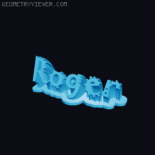 Sweeping crazy name tag 3D model thumbnail