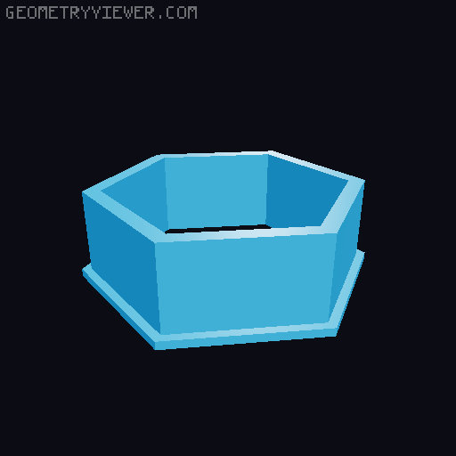 Hexagonal phone stand inserts 3D model thumbnail