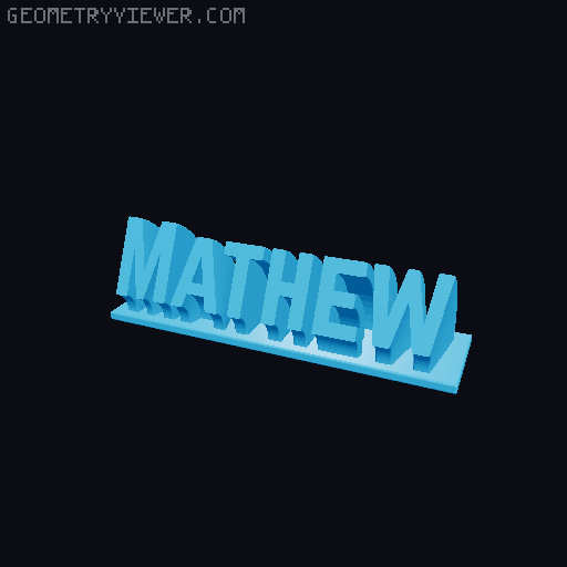 Sweeping Name Tag 3D model thumbnail
