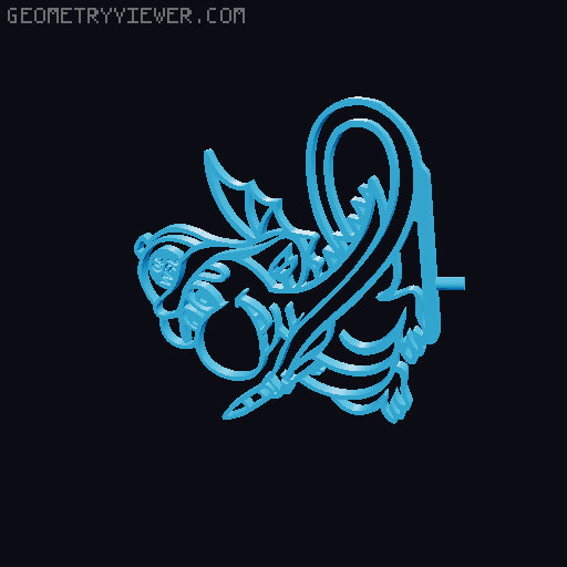 Feuerwehrdrache Grisu 3D model thumbnail