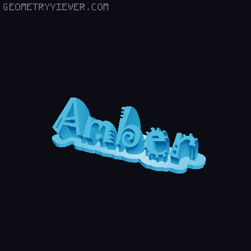 Sweeping crazy name tag 3D model thumbnail