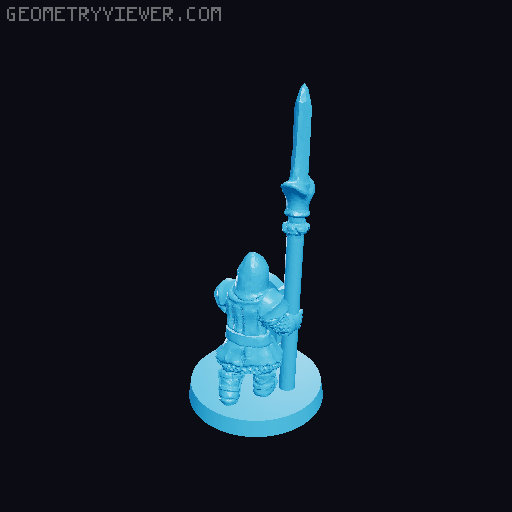 Pinnath Gelin Spearmen 10mm Scale 3D model thumbnail