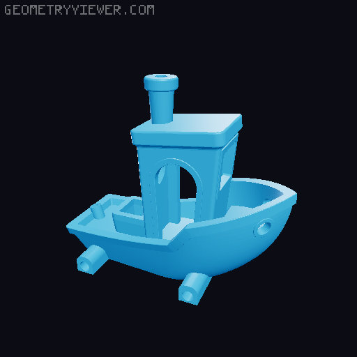 Benchy with wheels 3D model thumbnail
