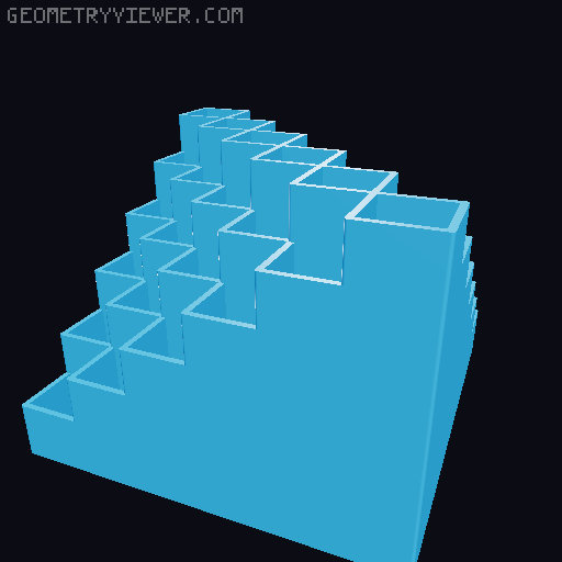 Stair_pen_holder_Tri2 3D model thumbnail