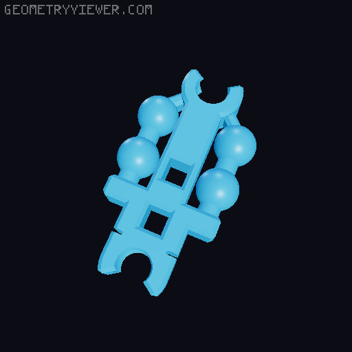 Dummy 13 4-Armed Torso 3D model thumbnail