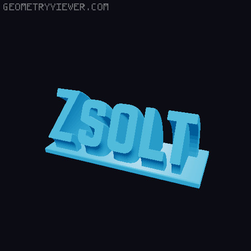Sweeping Name Tag 3D model thumbnail