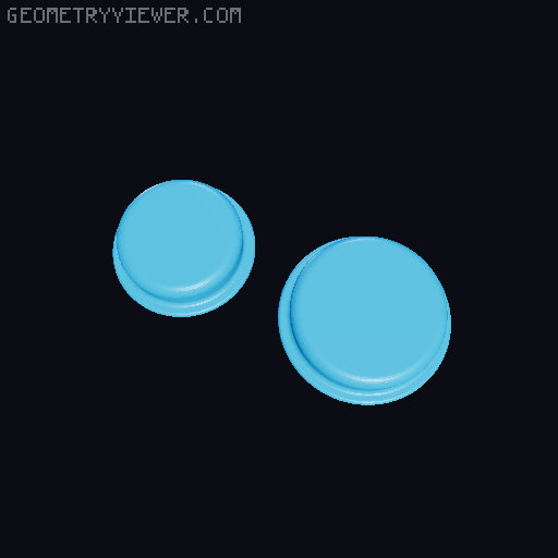 Oinkarina Neklace Instrument  6 -> 4/5 Hole buttons 3D model thumbnail