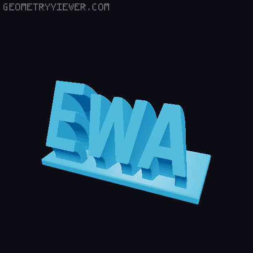 Sweeping Name Tag 3D model thumbnail