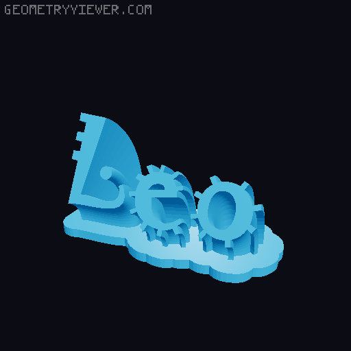 Sweeping crazy name tag 3D model thumbnail