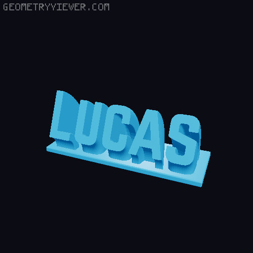 Sweeping Name Tag 3D model thumbnail