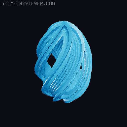 Bold Spiral Ribbon Easter Eggs 2026 3D model thumbnail
