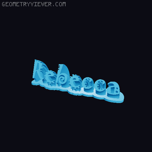 Sweeping crazy name tag 3D model thumbnail