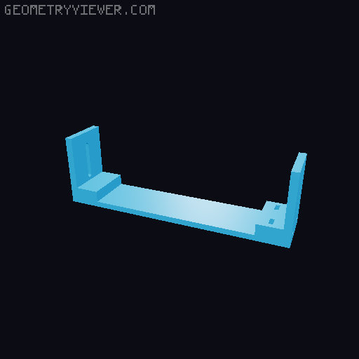 TCRT5000 Mount for Slotcar Rails 3D model thumbnail