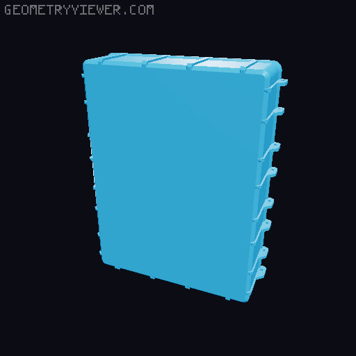 Camera gear storage boxes 3D model thumbnail
