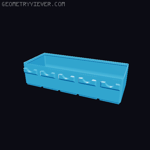 Parametric Gridfinity bins for GOEWS 3D model thumbnail