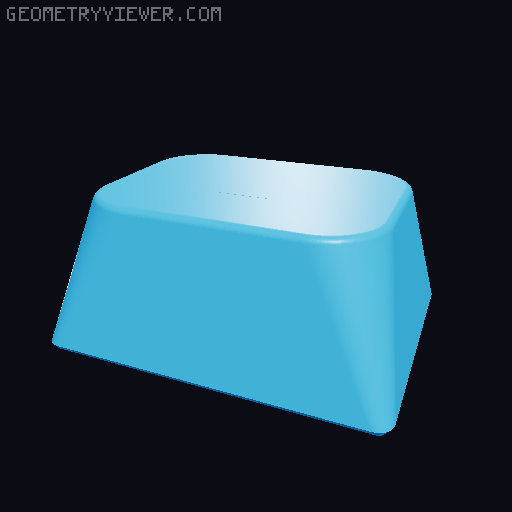 Parametric keycap (Cherry MX) 3D model thumbnail