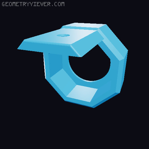Reinforcing Element (5 times stronger) for round bar connectors 3D model thumbnail