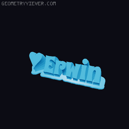 Valentine sculpture 3D model thumbnail