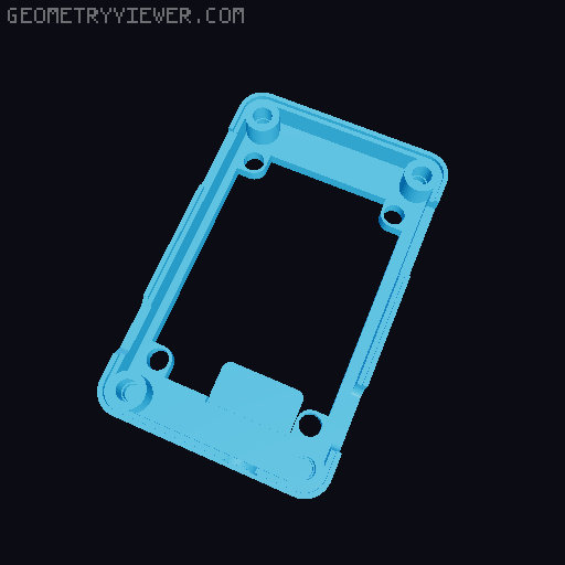 Case for Raspberry Pi CM4 on Waveshare Nanobase B with SD card and 2020 extrusion mount 3D model thumbnail