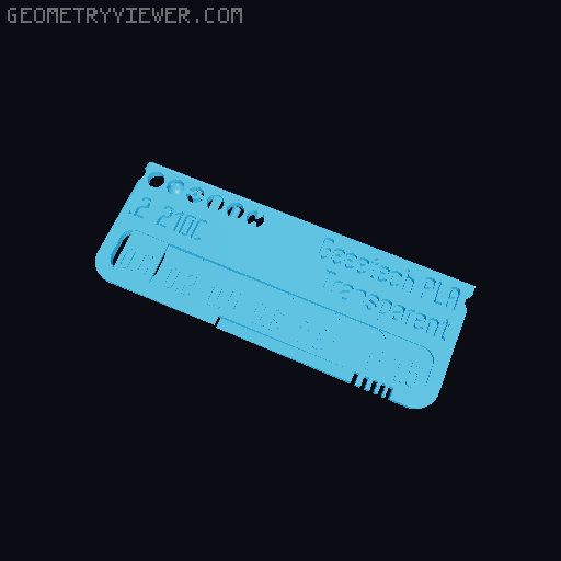 Filament swatch 3D model thumbnail