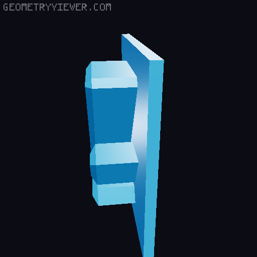 Hexglyph remix for printing in parts 3D model thumbnail