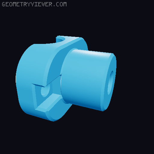 Drink holder with clamp 3D model thumbnail