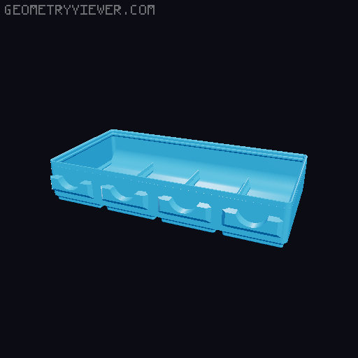 Parametric Gridfinity bins for GOEWS 3D model thumbnail