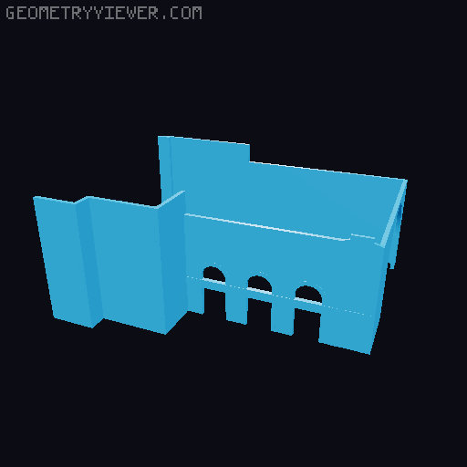 Tomsk 1 Train Station - H0 scale 3D model thumbnail