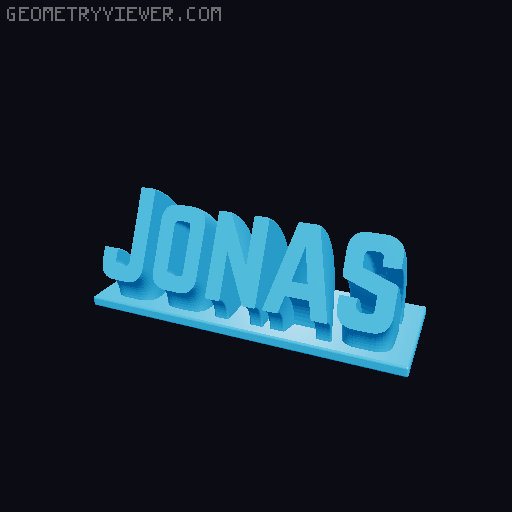 Sweeping Name Tag 3D model thumbnail