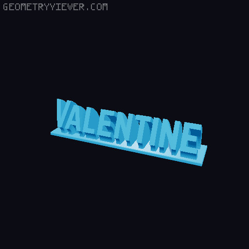 Sweeping Name Tag 3D model thumbnail